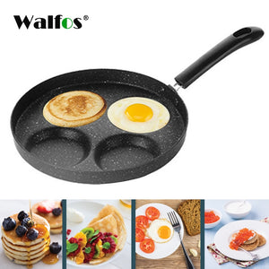 WALFOS Nonstick Frying Pan 4 units Cookware Fry Pan for Egg Pancake Steak Cooking Pan Pot for Gas Cooker Grill Skillet Pan