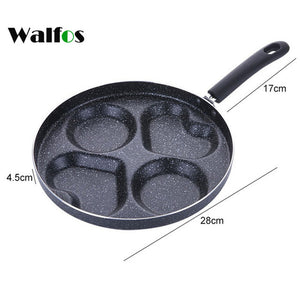 WALFOS Nonstick Frying Pan 4 units Cookware Fry Pan for Egg Pancake Steak Cooking Pan Pot for Gas Cooker Grill Skillet Pan