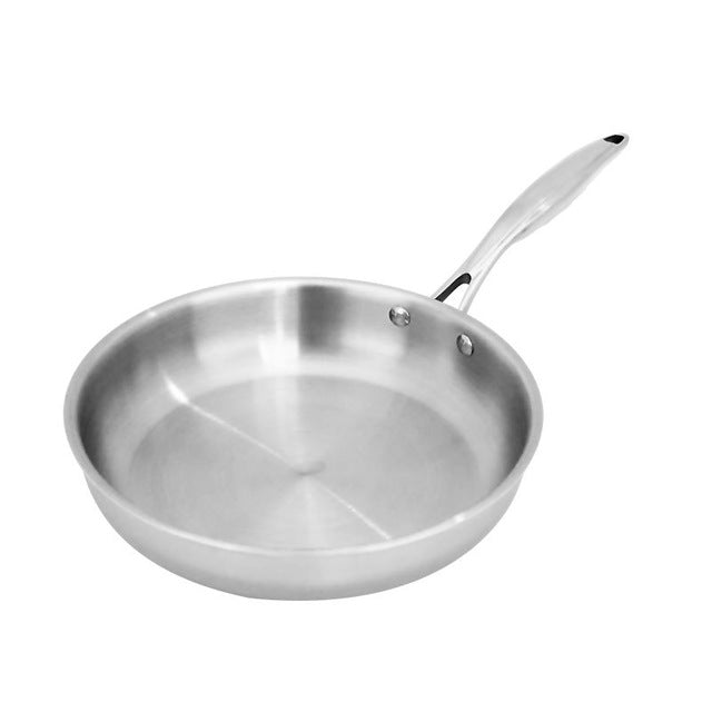 Meltset Stainless Steel Frying Pan Uncoated Non-Stick Skillet Pan With/Witout Lid 24cm/26cm Kitchen Cookware Saucepan