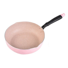 Load image into Gallery viewer, Pink Wok Non-Stick Skillet With Coating Saucepan Thickening Medical Stone Frying Pan Pancake Steak Pan Cookware Cooking Pot
