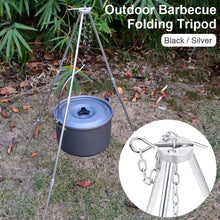 Load image into Gallery viewer, Aluminum Alloy BBQ Grills Dutch Oven Hanging Tripod Portable Folding Outdoor Camping Picnic BBQ Tripod Cooking Campfire Grills
