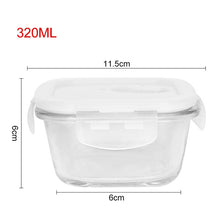 Load image into Gallery viewer, 1PCS Glass Lunch Box Food Container Nontoxic Heat-Resistant Soup Bowl Preservation Box Microwave Outdoor Picnic Storage Portable
