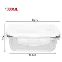 Load image into Gallery viewer, 1PCS Glass Lunch Box Food Container Nontoxic Heat-Resistant Soup Bowl Preservation Box Microwave Outdoor Picnic Storage Portable
