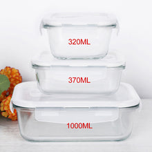 Load image into Gallery viewer, 1PCS Glass Lunch Box Food Container Nontoxic Heat-Resistant Soup Bowl Preservation Box Microwave Outdoor Picnic Storage Portable
